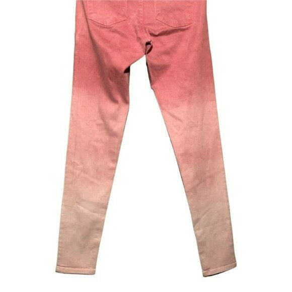 Flying Monkey Jeggings Skinny Jeans Women Size 30 Pink Orange Two Tone Dyed Moto - Picture 11 of 11